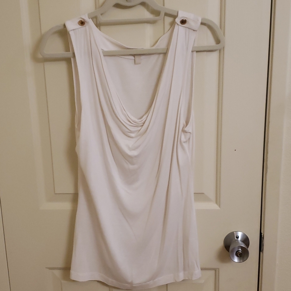 Banana Republic Cream Sleeveless Blouse